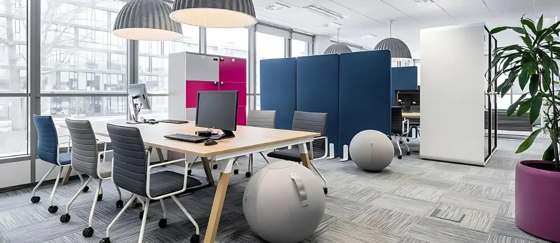 Create a collaborative workspace with modular furniture